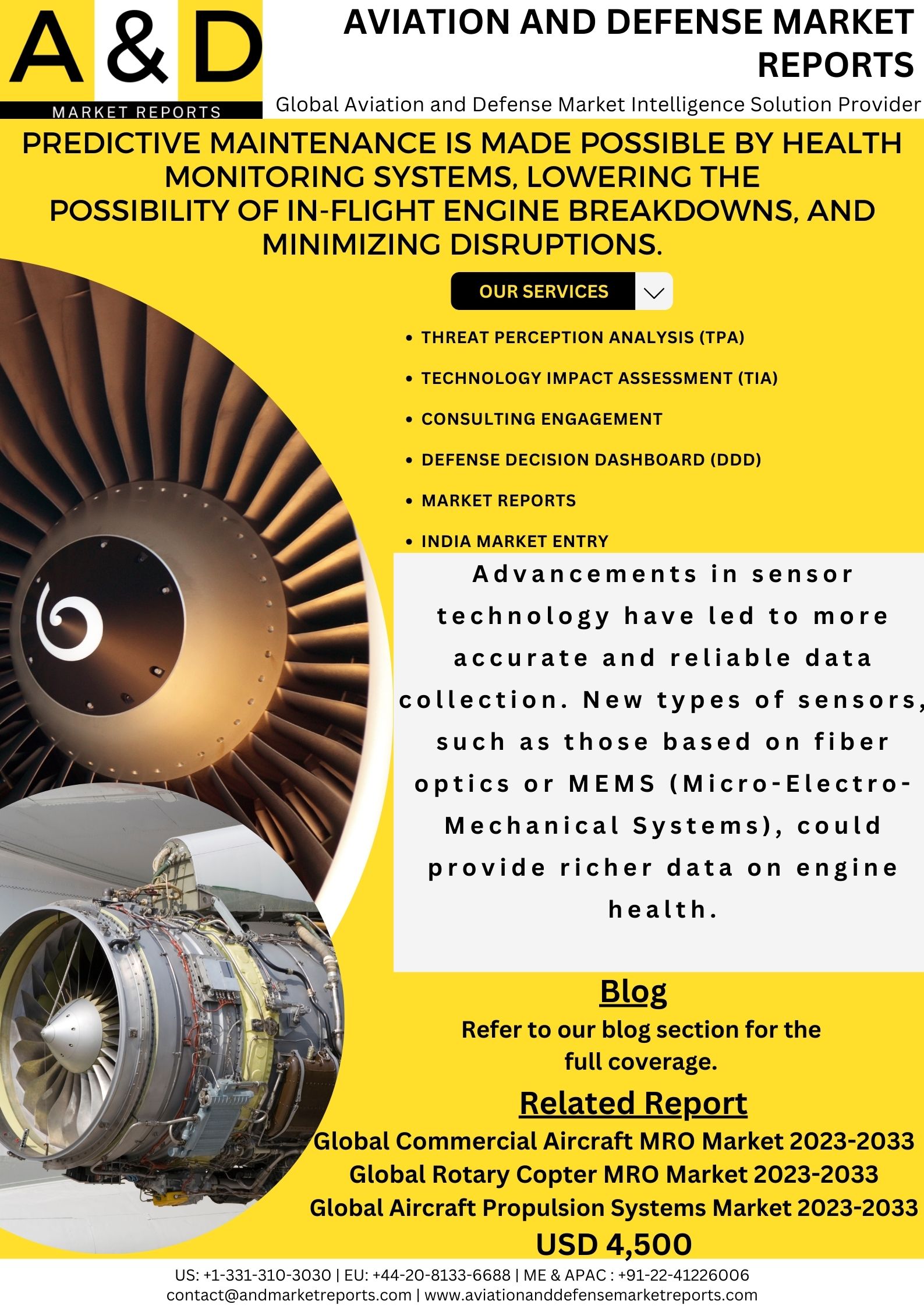 PREDICTIVE MAINTENANCE IS MADE POSSIBLE BY HEALTH MONITORING SYSTEMS, LOWERING THE POSSIBILITY OF IN-FLIGHT ENGINE BREAKDOWNS, AND MINIMIZING DISRUPTIONS.